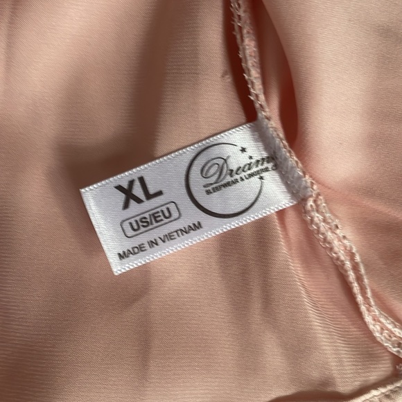 DREAMY Silky Satin Pajama Set Top & Shorts DreamyWear sz XL nwt - Picture 7 of 12